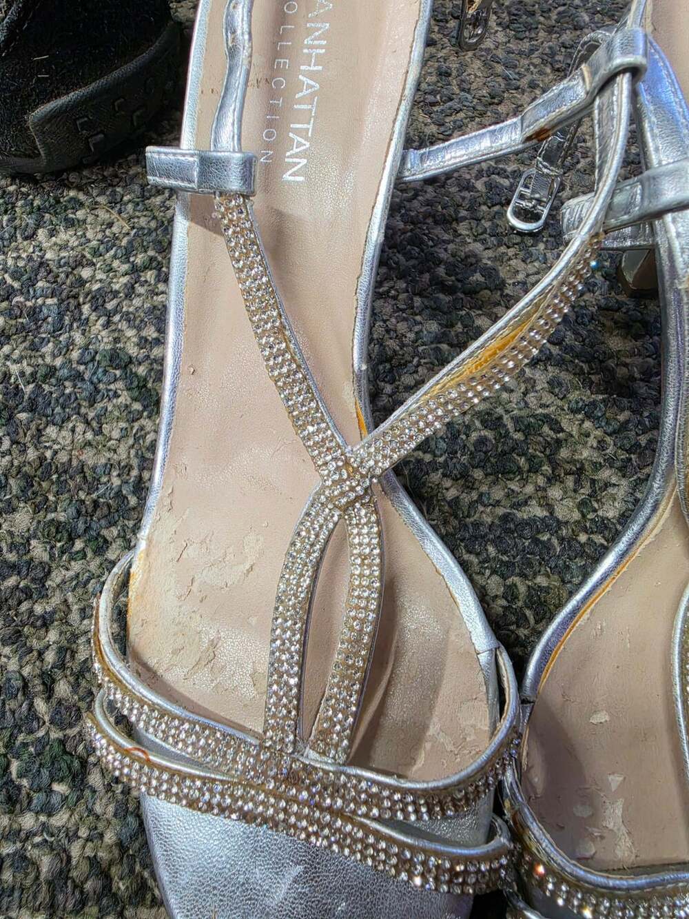 Manhattan Collection Silver Rhinestone Heels - Picture 3 of 5